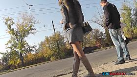Autumn video upskirt with a lonely girlfriend
