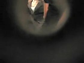 Girl in change room gets ass spied through the hole