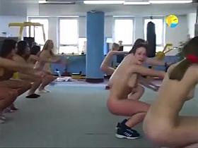 Exercising in the gym