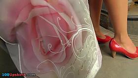 Sanitary pad up her hawt mini petticoat