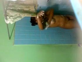 Hot latina in shower