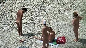 Naked Women Spyied At Nudist Beach By Voyeur