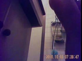 25 yo blonde with a nice ass caught by spy cam in shower
