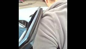 Hot Ass vacumming the car