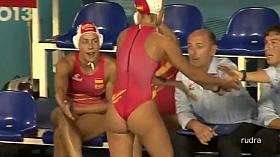 Superb asses of female waterpolo girls