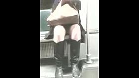 Upskirt With Boots On Subway