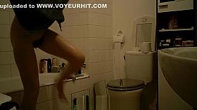 College Teen Brunette Spy Bathroom Part 2