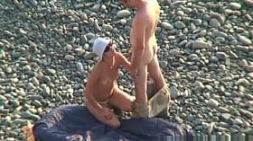 Voyeur on public beach Oral sex