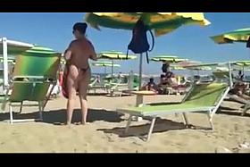 hot milf big butt on beach 2015