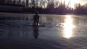 Winter naked swim - Kiev