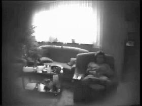 Hidden cam catches my mum home alone masturbating