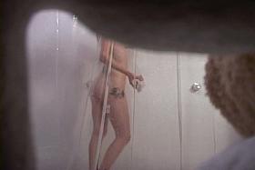Brunette spied in shower