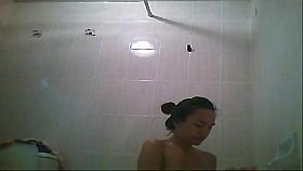 Flat tits asian naked in the shower