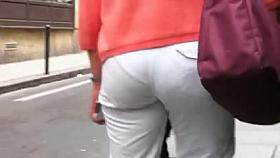 Booty voyeur 13 - White pantie VPL