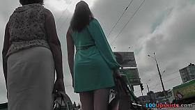 Sexy upskirt arse of a party gal