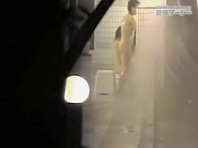Sexy Asians showering bodies on the working spy cam