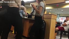Young teen big spandex ass candid