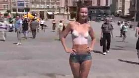 Susanna Spears Body Art naked in public