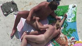 Hot Nudist Couples spy cam at the beach