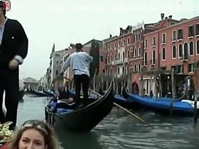 Romantic gondola ride with a hot slut
