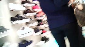 close up leggings ass shoe shop
