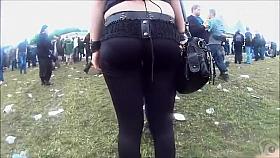 Tight ass punk chick at a rock festival