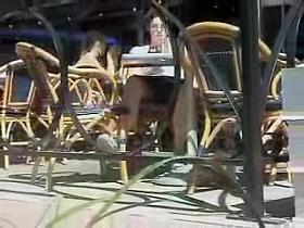 Cute amateur gets her upskirt spied under the table AF95
