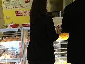THICK MILF BUYING DONUTS