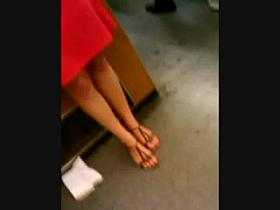 Feet in a metro train IV