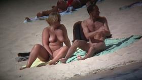 Compilation of beach nudists videos with big boobs and ass