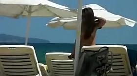 Voyeur on the Beach Topless Girls Filmed