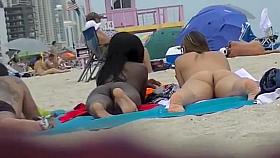 EXHIBITIONIST WIFE #98- HEATHER TAKES HER HUBBY HER GIRLFRIEND TO THE NUDE BEACH! VOYEUR POV