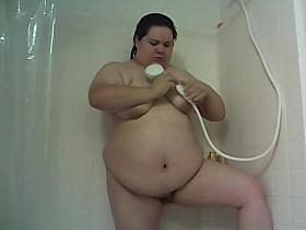 BBW Voyeuristic Shower with a happy ending