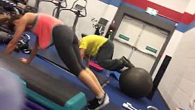 Young teen gym workout