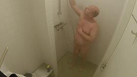 Hidden cam under shower, Mastrubating