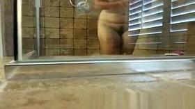 Wife taking a shower