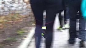 Runners ass in yoga pants