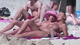 Caught and Voyeur Real Lesbian Teens at Beach on Ballerman 6