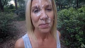 Wife drives and goes shopping with my cum on her face