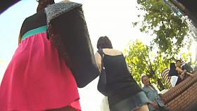 A nice sunny upskirt day for voyeurs chasing exposed asses