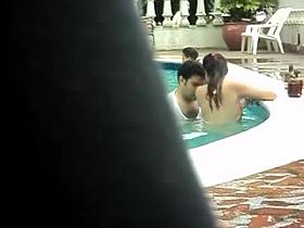 Sex in the pool.