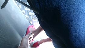 hiddengirl footsie in bus