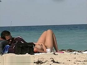 Exquisite nude beach voyeur spy cam video