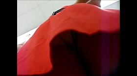Asian Milf in Red Sundress Dive-by