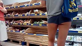 Tight ass at grocery store