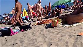 Kinky hidden cam moments at the Cap d'Agde beach while in vacation