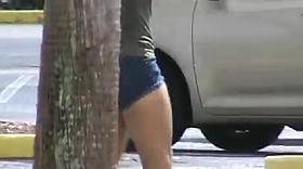 Candid Ass in short tight shorts 9