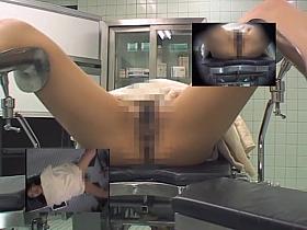 Girl is on medical hidden cam stretched and examined