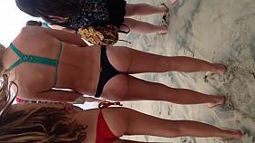 3 teen thongs on beach