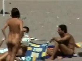 Nude Sunbathing at the Public Beach